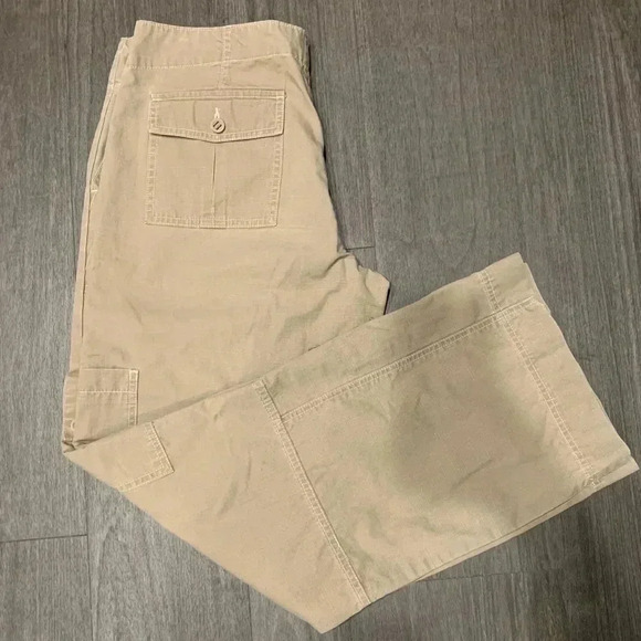 Women’s Royal Robbins Khaki Tan Cargo Cotton Pants Size 12 - Picture 2 of 6